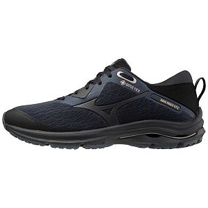 Tenis Para Correr Mizuno Wave Rider Gtx 2 Hombre Negros/Plateadas | Mexico-216489